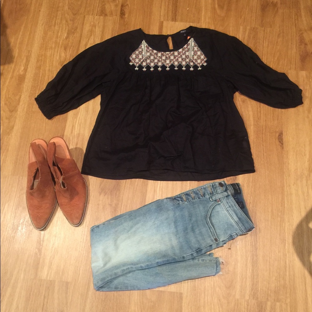 Madewell Embroidered Shirt Size Small
